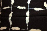 2 Metres Of An Abstract Check Polyester Jacquard Ponte Type Jersey Fabric (Black)