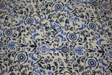 2 Metres "Rightly Regal" Print Soft Poly Spandex Dress Fabric (Periwinkle/Black)