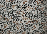 2 Metres "Rightly Regal" Print Soft Poly Spandex Dress Fabric (Tobacco/Black)