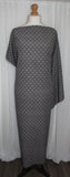 2 Metres "Stately Shield" Print Soft Poly Spandex Dress Fabric (Black)