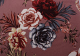 2 Metres "Rusted Rose" Print Crepe Poly Spandex Dress Fabric (Pinkish Mocha)