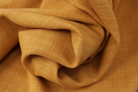 2 Metres Of A Warm Mustard Cross Dyed Poly Crepe Suiting Dress Fabric