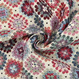 "Grandma's Crochet Blanket" Patchwork Inspired Woven Tapestry Upholstery Curtain Fabric