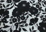 Dramatic 2.5 Metre Piece Of Silhouette Floral Print Polyester Georgette Dress Fabric