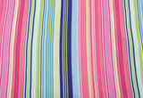 Colourful 2 Metre Piece Of Rainbow Barcode Stripe Print Polyester Bubble Crepe Dress Fabric
