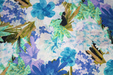 Totally Tropical 1 Metre Piece Of Abstract Floral Print Polyester Georgette Dress Fabric